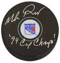 Mike Richter Signed New York Rangers Logo Hockey Puck w/94 Cup Champs - RICPUC402 - Mike Richter Signed New York Rangers Logo Hockey Puck w/94 Cup Champs product image