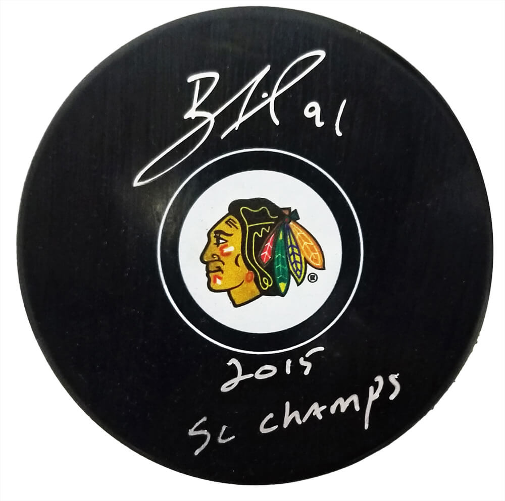 Brad Richards Signed Chicago Blackhawks Logo Hockey Puck w/2015 SC Champs - RICPUC411 - Brad Richards Signed Chicago Blackhawks Logo Hockey Puck w/2015 SC Champs product image