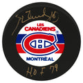 Henri Richard Signed Montreal Canadiens (Les Canadiens) Logo Hockey Puck w/HOF'79 - (JSA COA) - RICPUC440 - Henri Richard Signed Montreal Canadiens (Les Canadiens) Logo Hockey Puck w/HOF'79 - (JSA COA) product image