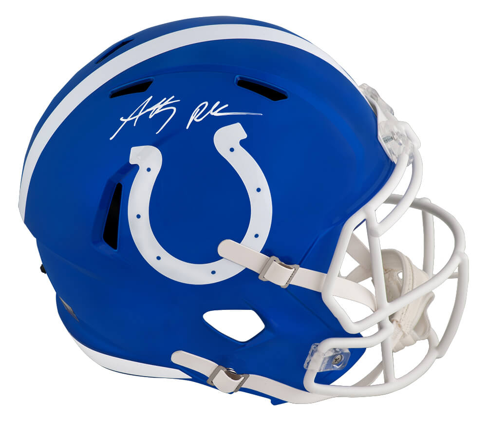 Anthony Richardson Signed Indianapolis Colts FLASH Riddell Full Size Speed Replica Helmet - (Fanatics) - RICREP332 - Anthony Richardson Signed Indianapolis Colts FLASH Riddell Full Size Speed Replica Helmet - (Fanatics) product image