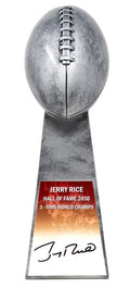 Jerry Rice Signed Football World Champion 15 Inch Replica Silver Trophy - RICTRO300 - Jerry Rice Signed Football World Champion 15 Inch Replica Silver Trophy product image