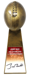Jerry Rice Signed Football World Champion 15 Inch Replica Gold Trophy - RICTRO301 - Jerry Rice Signed Football World Champion 15 Inch Replica Gold Trophy product image