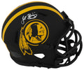 John Riggins Signed Washington Redskins ECLIPSE Black Matte Riddell Speed Mini Helmet - RIGMIN300 - John Riggins Signed Washington Redskins ECLIPSE Black Matte Riddell Speed Mini Helmet product image