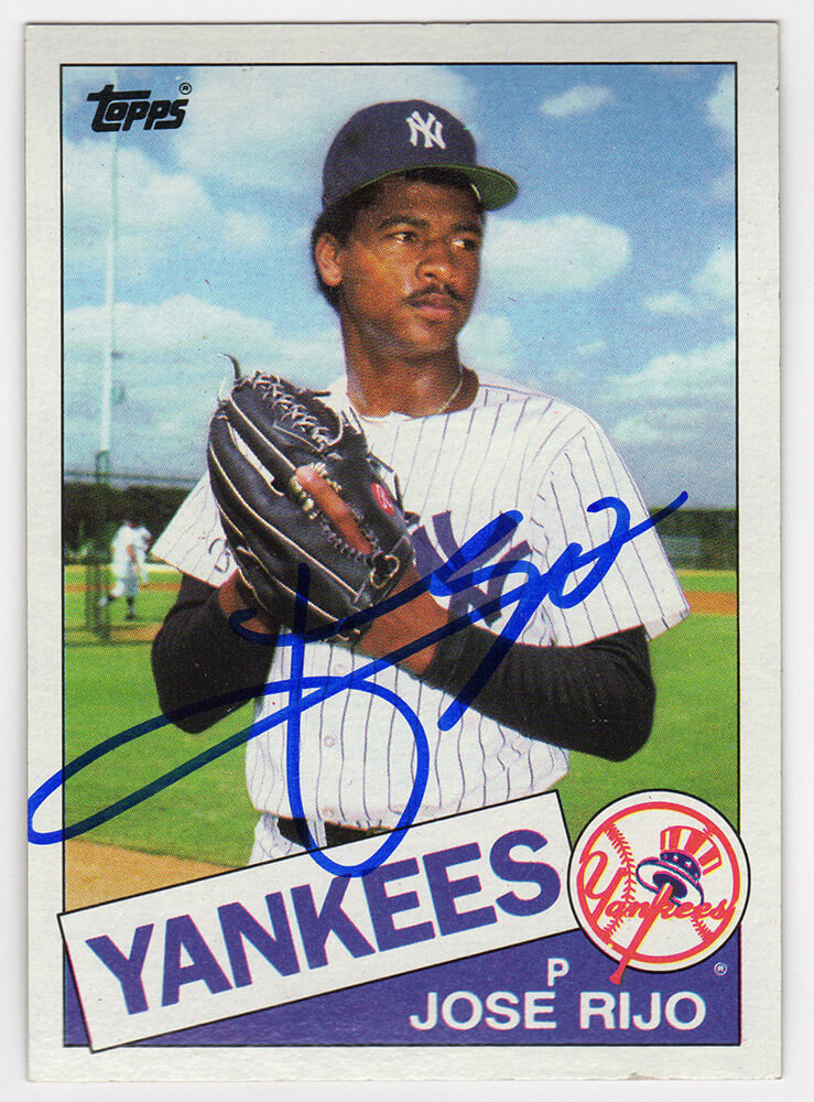 Jose Rijo Signed New York Yankees 1985 Topps Rookie Baseball Trading Card #238 - RIJCAR101 - Jose Rijo Signed New York Yankees 1985 Topps Rookie Baseball Trading Card #238 product image