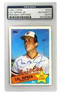 Cal Ripken Jr Signed Baltimore Orioles 1985 Topps Trading Card #704 -(PSA Encapsulated) - RIPCAR105 - Cal Ripken Jr Signed Baltimore Orioles 1985 Topps Trading Card #704 -(PSA Encapsulated) product image
