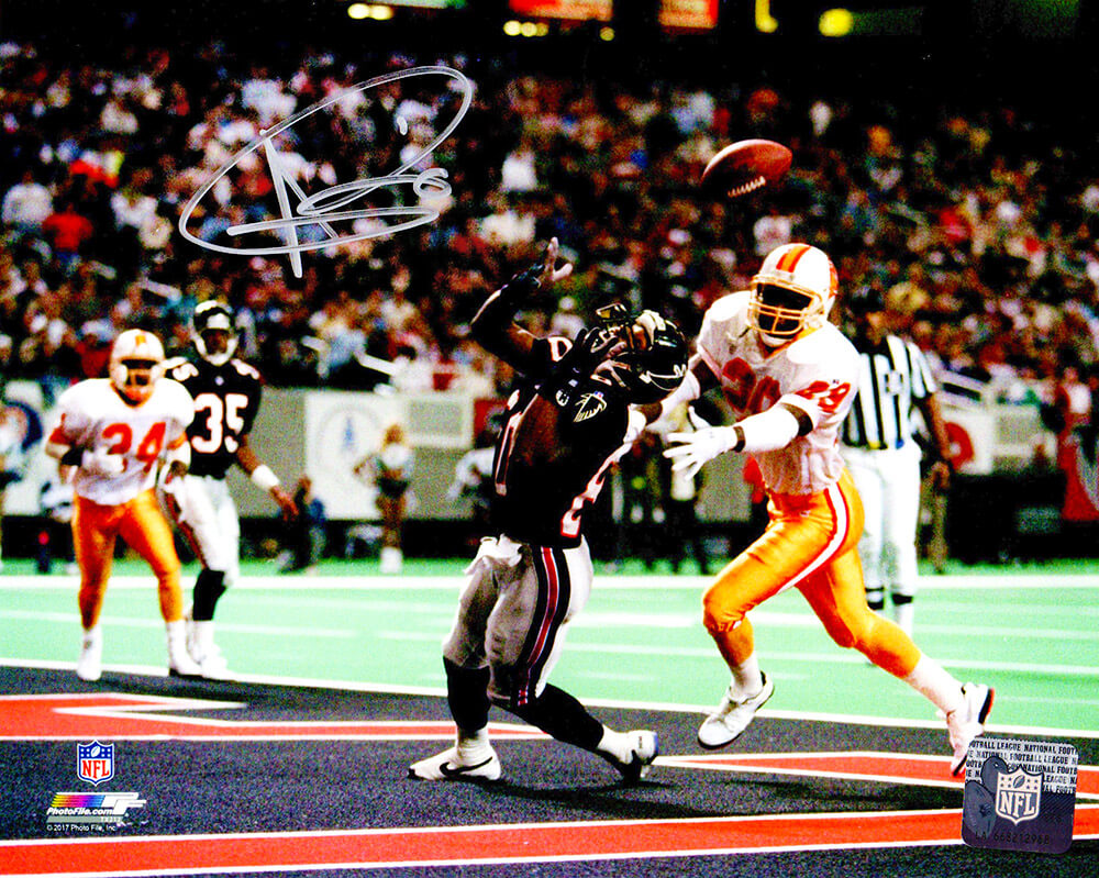 Andre Rison Signed Atlanta Falcons Over Shoulder Touchdown Catch 8x10 Photo - RIS08P306 - Andre Rison Signed Atlanta Falcons Over Shoulder Touchdown Catch 8x10 Photo product image
