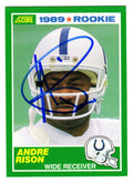 Andre Rison Signed Indianapolis Colts 1989 Score Rookie Card #272 - RISCAR300 - Andre Rison Signed Indianapolis Colts 1989 Score Rookie Card #272 product image