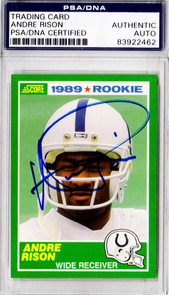 Andre Rison Signed Indianapolis Colts 1989 Score Rookie Card #272 - PSA/DNA - RISCAR302 - Andre Rison Signed Indianapolis Colts 1989 Score Rookie Card #272 - PSA/DNA product image