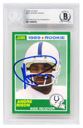 Andre Rison Signed Indianapolis Colts 1989 Score Rookie Football Trading Card #272 (Beckett Encapsulated) - RISCAR303 - Andre Rison Signed Indianapolis Colts 1989 Score Rookie Football Trading Card #272 (Beckett Encapsulated) product image