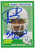 Andre Rison Signed Indianapolis Colts 1989 Score Rookie Card #272 w/Bad Moon - RISCAR305 - Andre Rison Signed Indianapolis Colts 1989 Score Rookie Card #272 w/Bad Moon product image