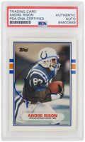 Andre Rison Signed Colts 1989 Topps Rookie Football Trading Card #102T - (PSA/DNA Encapsulated) - RISCAR309 - Andre Rison Signed Colts 1989 Topps Rookie Football Trading Card #102T - (PSA/DNA Encapsulated) product image