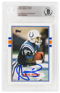 Andre Rison Signed Colts 1989 Topps Rookie Football Trading Card #102T - (Beckett Encapsulated) - RISCAR314 - Andre Rison Signed Colts 1989 Topps Rookie Football Trading Card #102T - (Beckett Encapsulated) product image