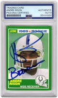 Andre Rison Signed Colts 1989 Score Rookie Football Trading Card #272 w/Bad Moon - (PSA Encapsulated) - RISCAR319 - Andre Rison Signed Colts 1989 Score Rookie Football Trading Card #272 w/Bad Moon - (PSA Encapsulated) product image