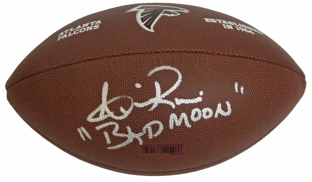 Andre Rison Signed Atlanta Falcons Wilson Logo Football w/Bad Moon - RISFTB302 - Andre Rison Signed Atlanta Falcons Wilson Logo Football w/Bad Moon product image