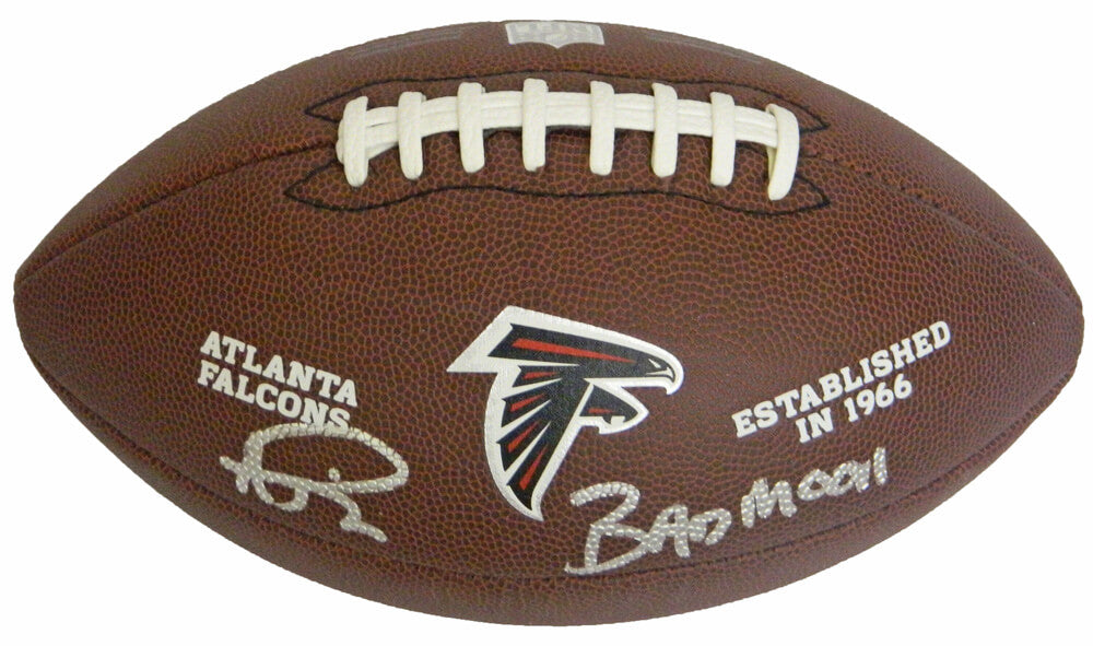 Andre Rison Signed Atlanta Falcons Team Logo Football w/Bad Moon - RISFTB305 - Andre Rison Signed Atlanta Falcons Team Logo Football w/Bad Moon product image