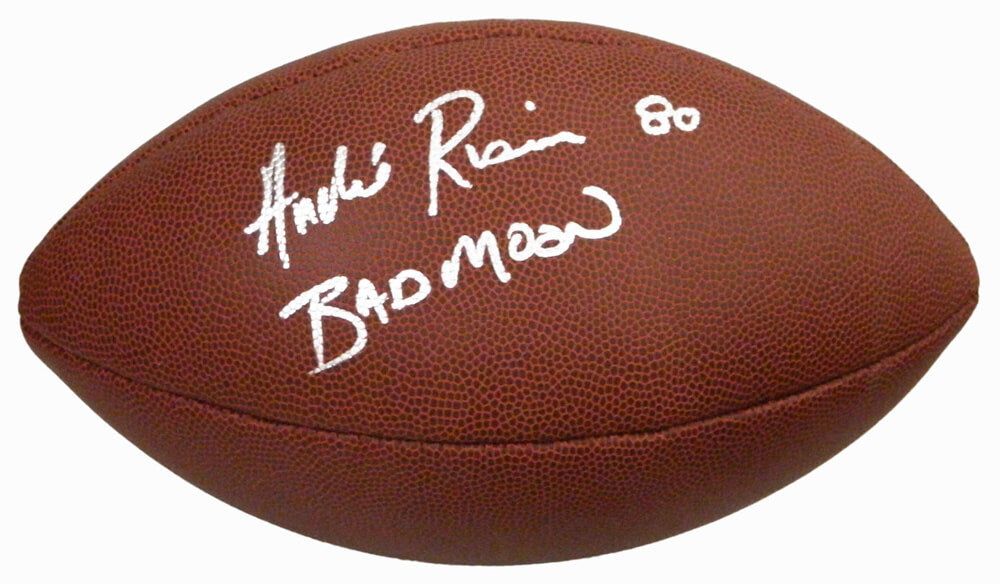 Andre Rison Signed Full Name Signature Wilson Limited Full Size NFL Football w/Bad Moon - RISFTB308 - Andre Rison Signed Full Name Signature Wilson Limited Full Size NFL Football w/Bad Moon product image