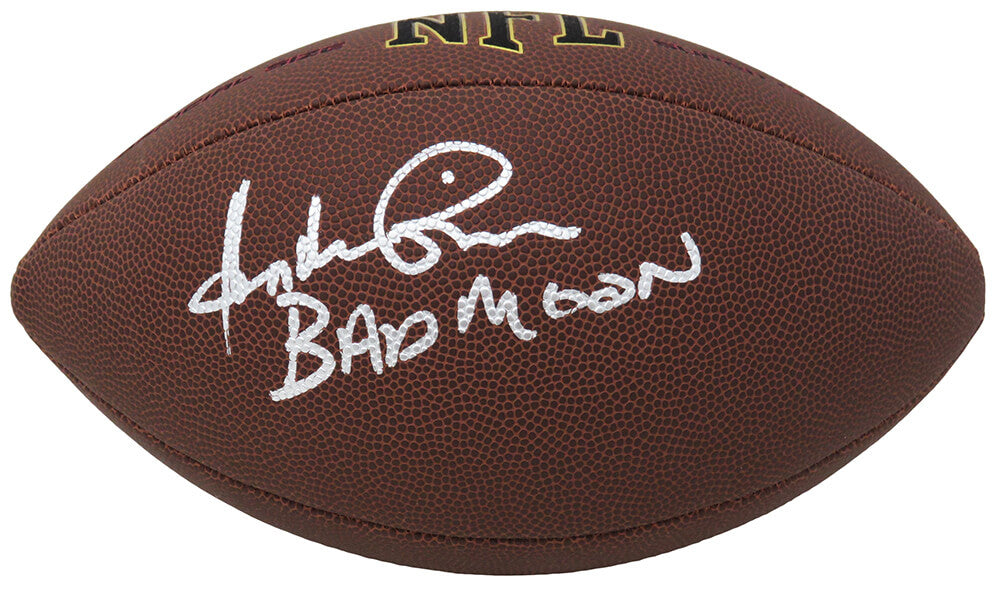Andre Rison Signed Wilson Super Grip Full-Size Football w/Bad Moon - RISFTB313 - Andre Rison Signed Wilson Super Grip Full-Size Football w/Bad Moon product image