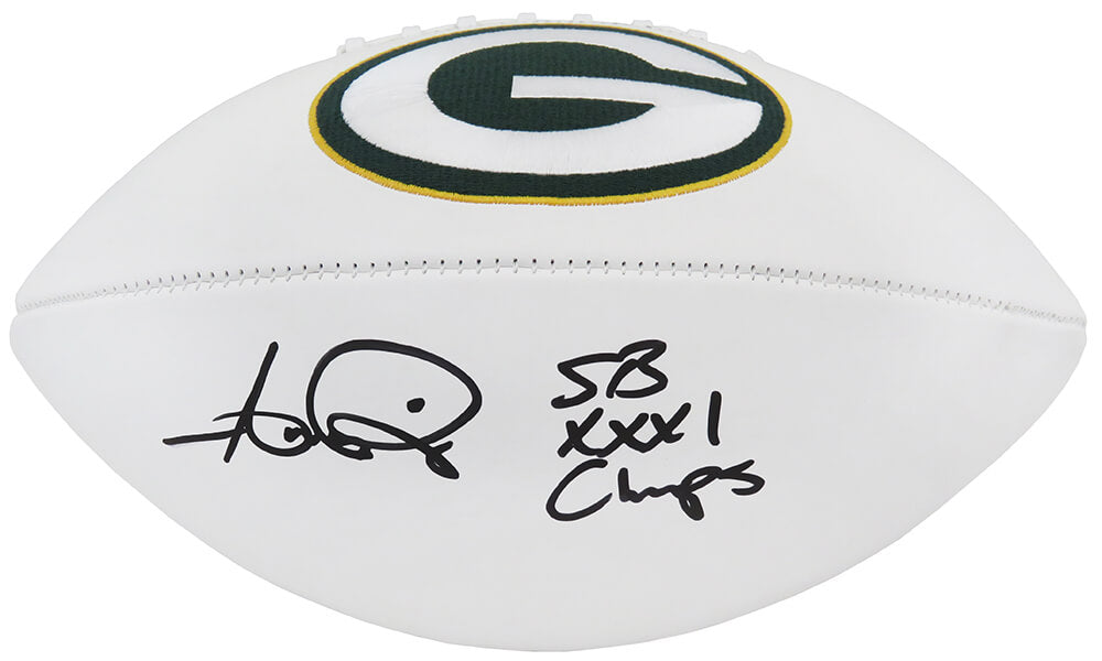 Andre Rison Signed Green Bay Packers White Logo Football w/SB XXXI Champs - RISFTB319 - Andre Rison Signed Green Bay Packers White Logo Football w/SB XXXI Champs product image