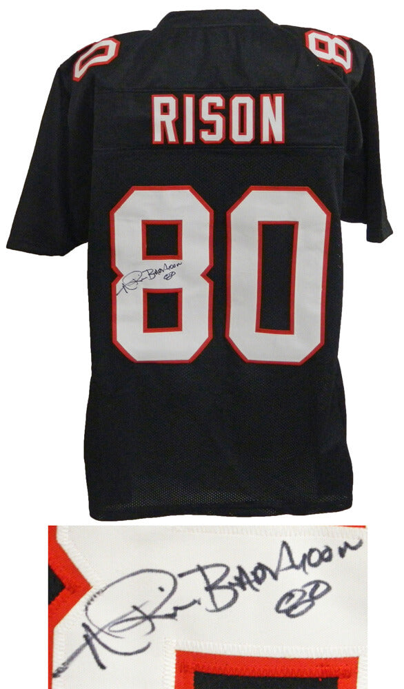 Andre Rison Signed Black Custom Football Jersey w/Bad Moon - RISJRY301 - Andre Rison Signed Black Custom Football Jersey w/Bad Moon product image