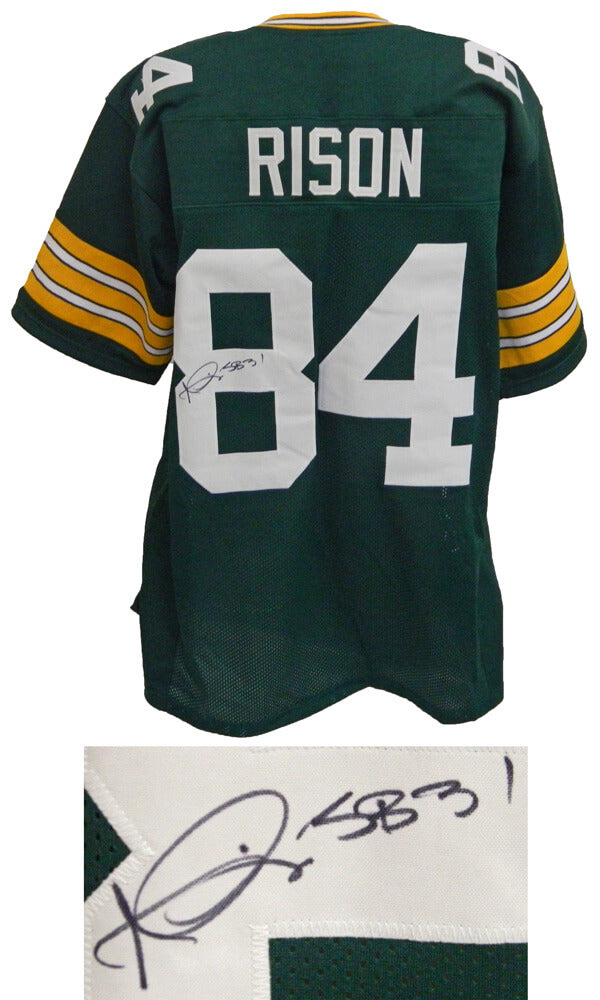 Andre Rison Signed Green Custom Football Jersey w/SB 31 - RISJRY302 - Andre Rison Signed Green Custom Football Jersey w/SB 31 product image