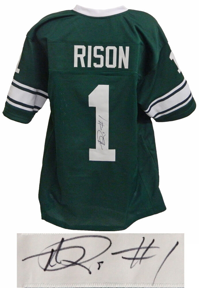 Andre Rison Signed Green Custom College Football Jersey - RISJRY303 - Andre Rison Signed Green Custom College Football Jersey product image