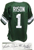 Andre Rison Signed Green Throwback Custom College Football Jersey w/88 Rose Bowl Champs - RISJRY307 - Andre Rison Signed Green Throwback Custom College Football Jersey w/88 Rose Bowl Champs product image