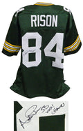 Andre Rison Signed Full Name Signature Green Custom Football Jersey w/SB XXXI Champs - RISJRY312 - Andre Rison Signed Full Name Signature Green Custom Football Jersey w/SB XXXI Champs product image