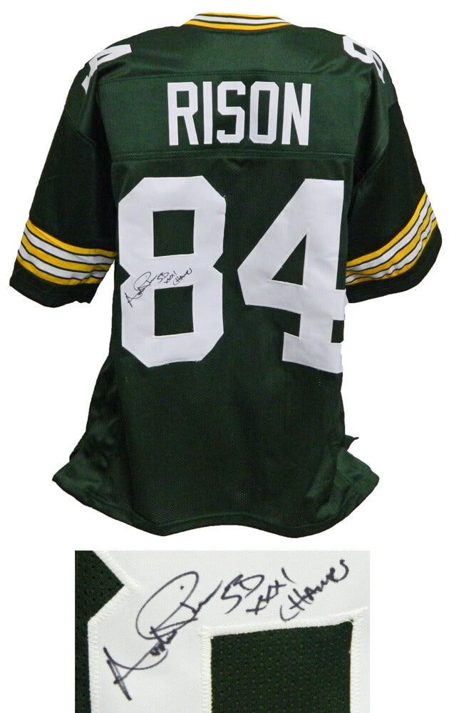 Andre Rison Signed Full Name Signature Green Custom Football Jersey w/SB XXXI Champs - RISJRY312 - Andre Rison Signed Full Name Signature Green Custom Football Jersey w/SB XXXI Champs product image
