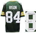Andre Rison Signed Green Custom Football Jersey w/SB XXXI Champs, Spiderman - RISJRY313 - Andre Rison Signed Green Custom Football Jersey w/SB XXXI Champs, Spiderman product image