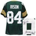Andre Rison Signed Green Custom Jersey w/SB Champs - RISJRY316 - Andre Rison Signed Green Custom Jersey w/SB Champs product image