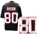Andre Rison Signed Black Throwback Custom Football Jersey w/5-Inscriptions - RISJRY320 - Andre Rison Signed Black Throwback Custom Football Jersey w/5-Inscriptions product image