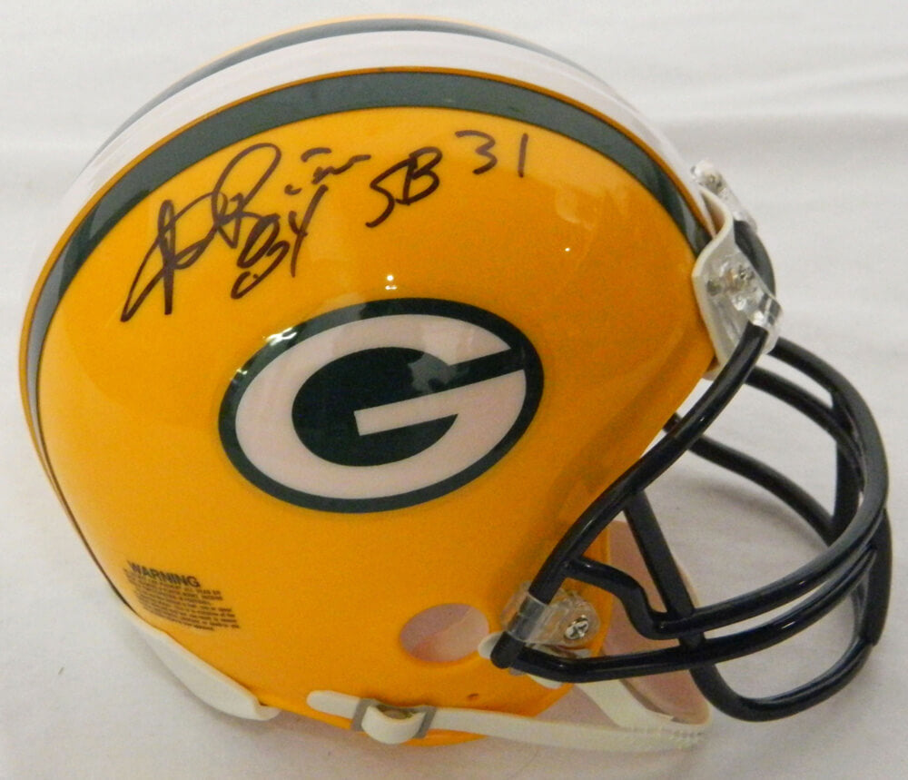Andre Rison Signed Green Bay Packers Riddell Mini Helmet w/SB 31 - RISMIN302 - Andre Rison Signed Green Bay Packers Riddell Mini Helmet w/SB 31 product image