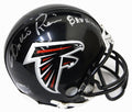 Andre Rison Signed Full Name Signature Atlanta Falcons Black Riddell Mini Helmet w/Bad Moon - RISMIN320 - Andre Rison Signed Full Name Signature Atlanta Falcons Black Riddell Mini Helmet w/Bad Moon product image