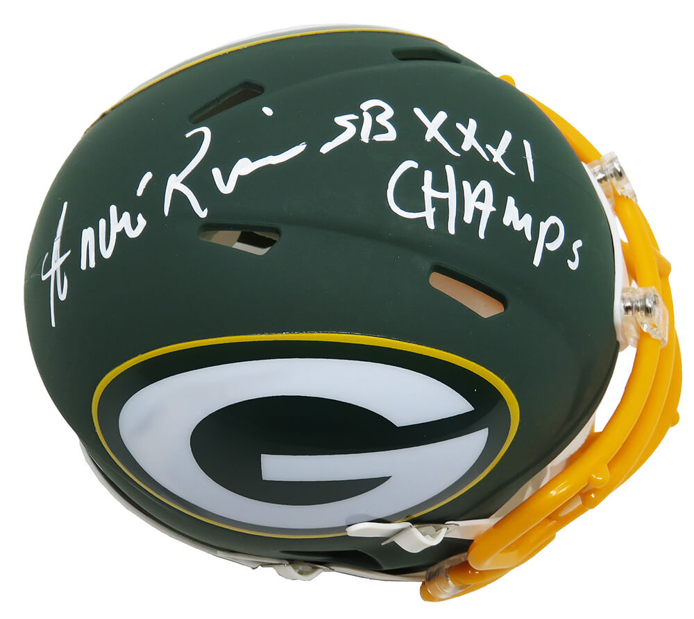 Andre Rison Signed Green Bay Packers AMP Alternate Series Riddell Speed Mini Helmet w/SB XXXI Champs - RISMIN326 - Andre Rison Signed Green Bay Packers AMP Alternate Series Riddell Speed Mini Helmet w/SB XXXI Champs product image
