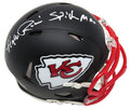 Andre Rison Signed Kansas City Chiefs Flat Black Matte Riddell Speed Mini Helmet w/Spiderman - RISMIN330 - Andre Rison Signed Kansas City Chiefs Flat Black Matte Riddell Speed Mini Helmet w/Spiderman product image