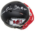 Andre Rison Signed Kansas City Chiefs Flat Black Matte Riddell Speed Mini Helmet w/Bad Moon - RISMIN331 - Andre Rison Signed Kansas City Chiefs Flat Black Matte Riddell Speed Mini Helmet w/Bad Moon product image
