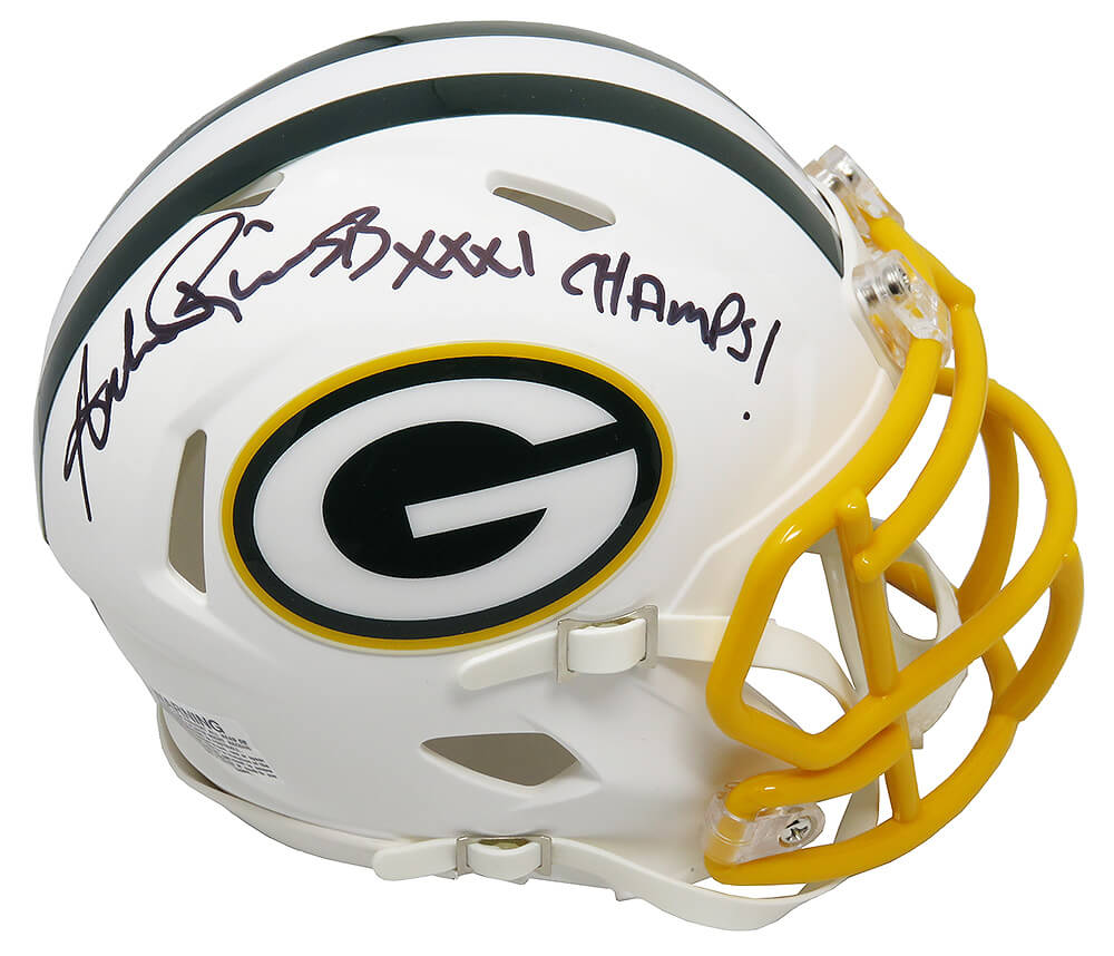 Andre Rison Signed Green Bay Packers Flat White Matte Riddell Speed Mini Helmet w/SB XXXI Champs - RISMIN332 - Andre Rison Signed Green Bay Packers Flat White Matte Riddell Speed Mini Helmet w/SB XXXI Champs product image