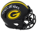 Andre Rison Signed Green Bay Packers Eclipse Black Matte Riddell Speed Mini Helmet w/SB XXXI - RISMIN333 - Andre Rison Signed Green Bay Packers Eclipse Black Matte Riddell Speed Mini Helmet w/SB XXXI product image