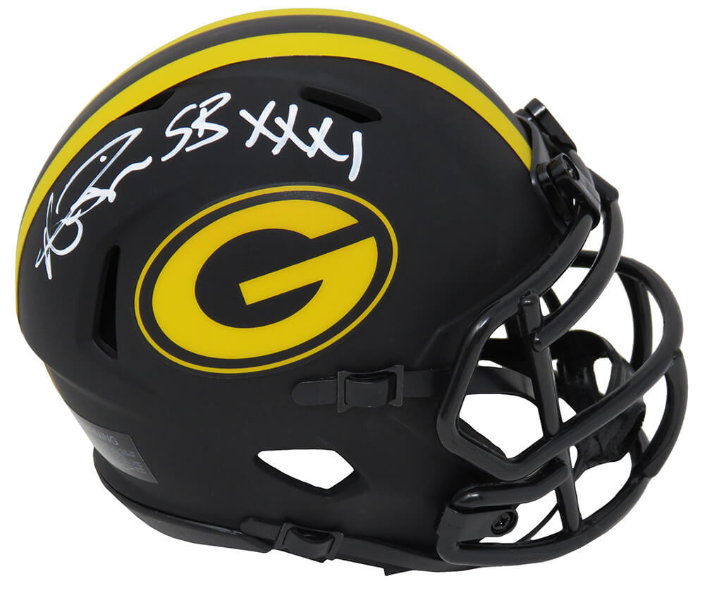 Andre Rison Signed Green Bay Packers Eclipse Black Matte Riddell Speed Mini Helmet w/SB XXXI - RISMIN333 - Andre Rison Signed Green Bay Packers Eclipse Black Matte Riddell Speed Mini Helmet w/SB XXXI product image
