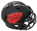 Andre Rison Signed KC Chiefs Eclipse Riddell Speed Mini Helmet w/Spiderman - RISMIN335 - Andre Rison Signed KC Chiefs Eclipse Riddell Speed Mini Helmet w/Spiderman product image