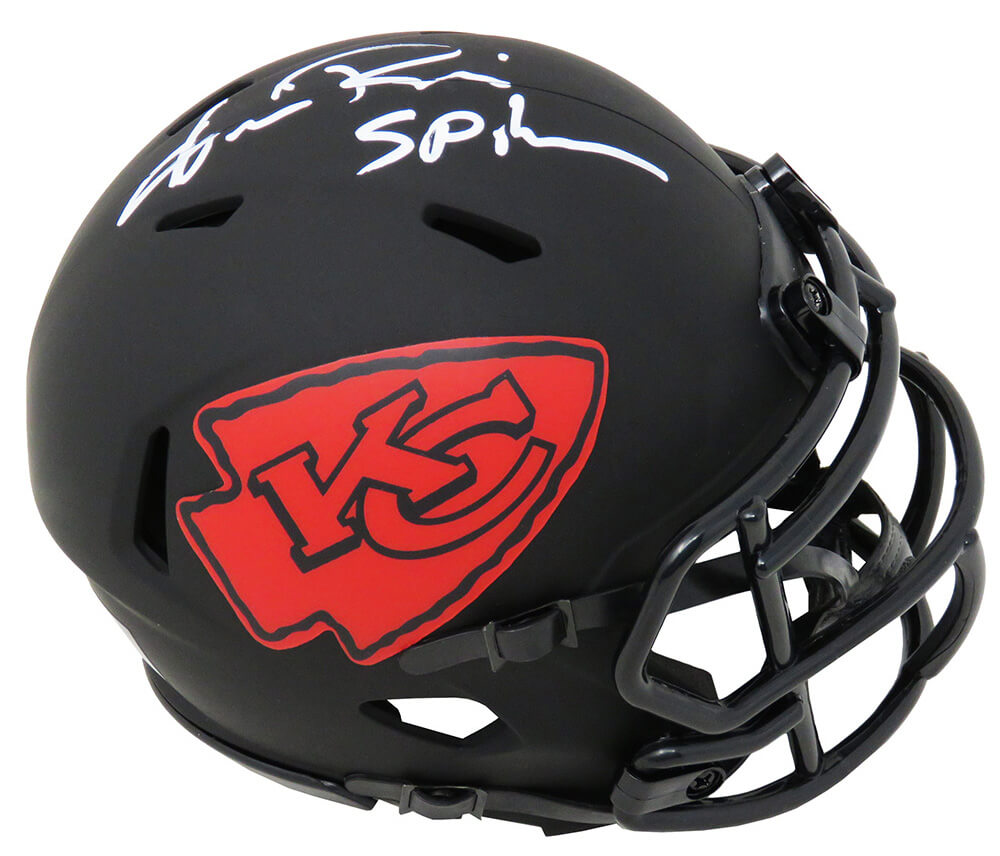 Andre Rison Signed KC Chiefs Eclipse Riddell Speed Mini Helmet w/Spiderman - RISMIN335 - Andre Rison Signed KC Chiefs Eclipse Riddell Speed Mini Helmet w/Spiderman product image