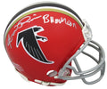 Andre Rison Signed Falcons Throwback Red Riddell Mini Helmet w/Bad Moon (In Silver) - RISMIN341 - Andre Rison Signed Falcons Throwback Red Riddell Mini Helmet w/Bad Moon (In Silver) product image