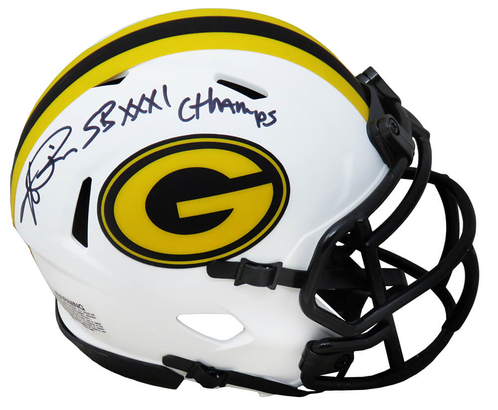 Andre Rison Signed Green Bay Packers Lunar Eclipse White Matte Riddell Speed Mini Helmet w/SB XXXI Champs - RISMIN346 - Andre Rison Signed Green Bay Packers Lunar Eclipse White Matte Riddell Speed Mini Helmet w/SB XXXI Champs product image