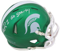 Andre Rison Signed Michigan State FLASH Riddell Speed Mini Helmet w/Go Sparty - RISMIN349 - Andre Rison Signed Michigan State FLASH Riddell Speed Mini Helmet w/Go Sparty product image
