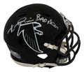 Andre Rison Signed Atlanta Falcons (1990-2002 Style) Riddell Speed Mini Helmet w/Bad Moon - RISMIN353 - Andre Rison Signed Atlanta Falcons (1990-2002 Style) Riddell Speed Mini Helmet w/Bad Moon product image