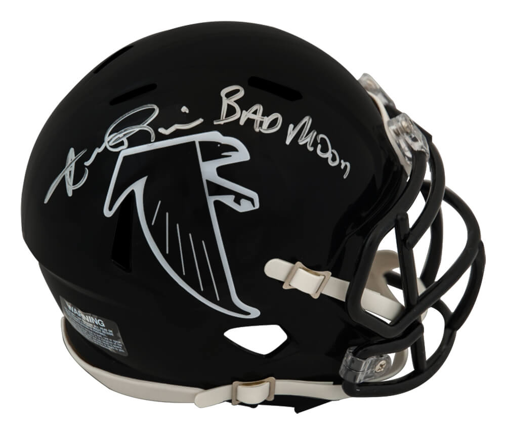 Andre Rison Signed Atlanta Falcons (1990-2002 Style) Riddell Speed Mini Helmet w/Bad Moon - RISMIN353 - Andre Rison Signed Atlanta Falcons (1990-2002 Style) Riddell Speed Mini Helmet w/Bad Moon product image