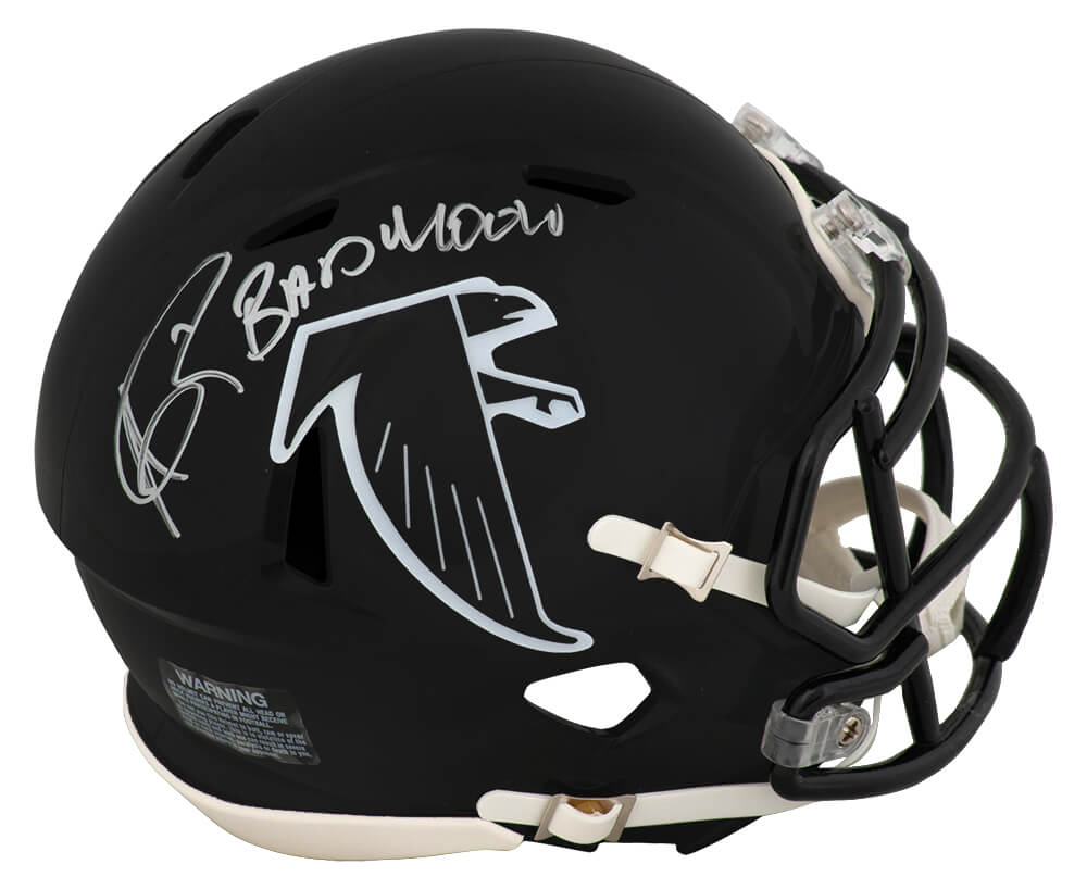 Andre Rison Signed Falcons Throwback (1990-2002 Style) Riddell Speed Mini Helmet w/Bad Moon - RISMIN359 - Andre Rison Signed Falcons Throwback (1990-2002 Style) Riddell Speed Mini Helmet w/Bad Moon product image