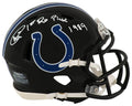 Andre Rison Signed Indianapolis Colts  2023 Alt Black Riddell Speed Mini Helmet w/1st Rd Pick 1989 - RISMIN362 - Andre Rison Signed Indianapolis Colts 2023 Alt Black Riddell Speed Mini Helmet w/1st Rd Pick 1989 product image