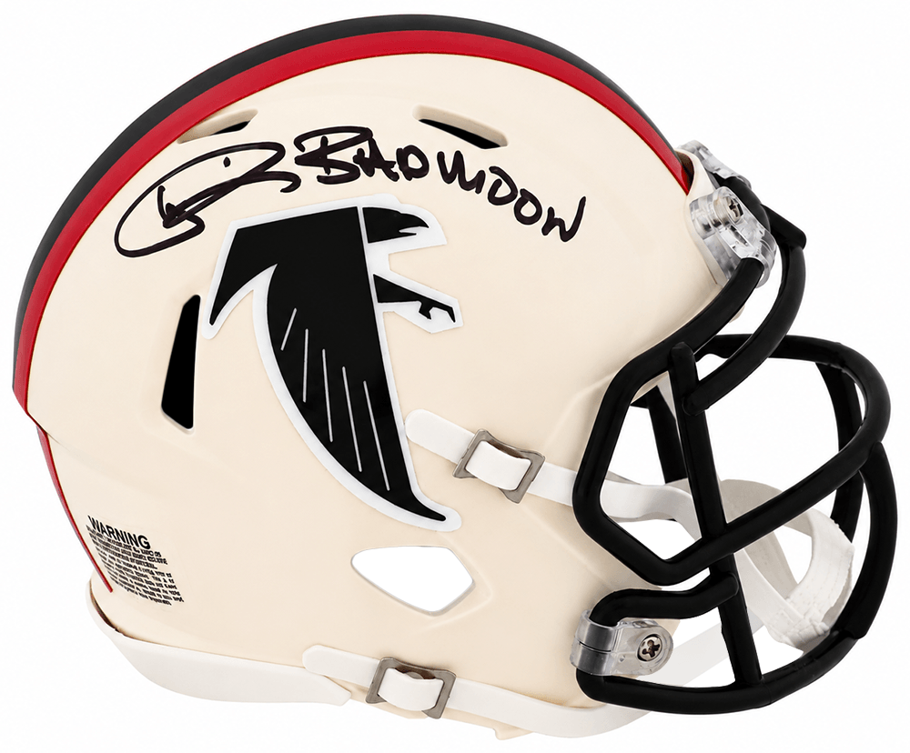 Andre Rison Signed Atlanta Falcons RETRO Riddell Speed Mini Helmet w/Bad Moon - RISMIN363 - Andre Rison Signed Atlanta Falcons RETRO Riddell Speed Mini Helmet w/Bad Moon product image