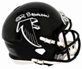 Andre Rison Signed Atlanta Falcons (90-02 Style) T/B Riddell Speed Mini Helmet w/Bad Moon - RISMIN364 - Andre Rison Signed Atlanta Falcons (90-02 Style) T/B Riddell Speed Mini Helmet w/Bad Moon product image